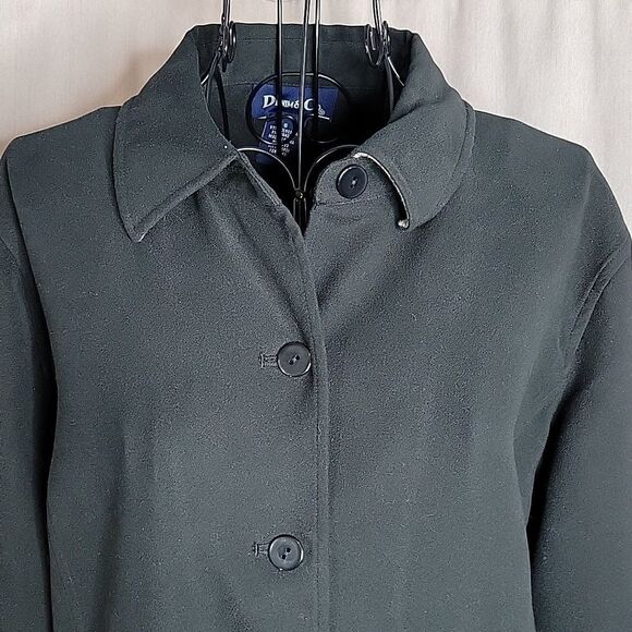 DENIM AND COMPANY Black Midi Lightweight Jacket Small - Picture 2 of 9